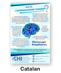 Catalan language version of What Is Congenital Hyperinsulinism poster