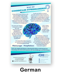 German language version of What Is Congenital Hyperinsulinism poster