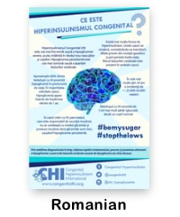 Romanian language version of What is Congenital Hyperinsulinism poster