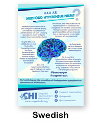 Swedish language version of What is Congenital Hyperinsulinism poster