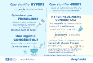 Congenital Hyperinsulinism infographic in French