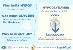 Congenital Hyperinsulinism infographic in German