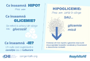 Congenital Hyperinsulinism infographic in Romanian