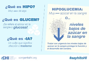 Congenital Hyperinsulinism infographic in Spanish